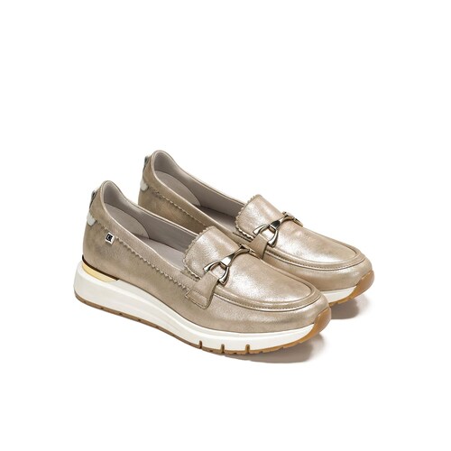 Mocasines De Piel Para Mujer Con Detalle De Cadena - Flexibles, Planos Y Cómodos Para El Día A Día