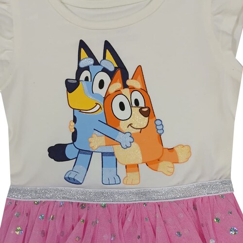 Vestido Manga Corta para Niña Bluey