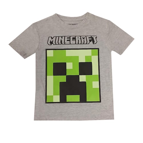 Playera Manga Corta de Creeper para Niño Minecraft