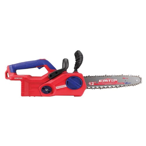 Motosierra Inalámbrica Emtop Brushless 20V Color Rojo