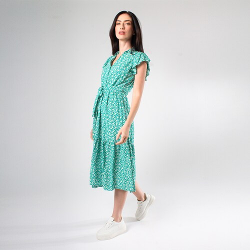 Vestido Midi Estampado Zucca para Mujer