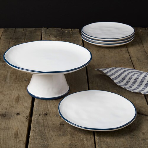 Set Base de Pastel + Platos de Cerámica 5 Piezas Tabletops