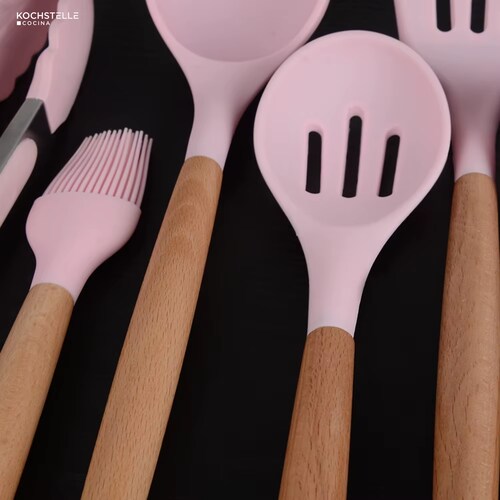 Juego de Utensilios de Cocina Color Rosa 13 Piezas Kochstelle