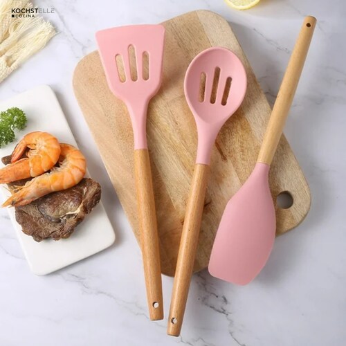 Juego de Utensilios de Cocina Color Rosa 13 Piezas Kochstelle