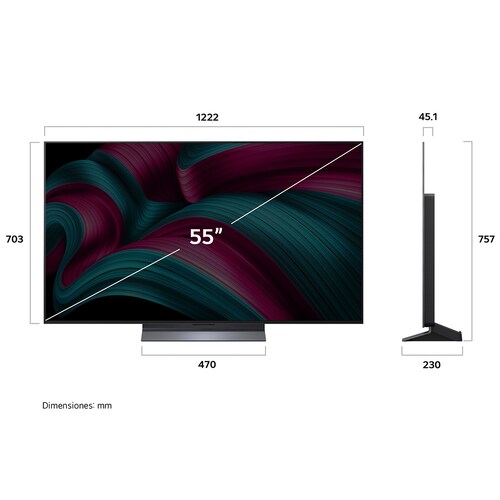 Pantalla LG 55 Pulgadas Oled Evo Ai C5 4K Smart Tv