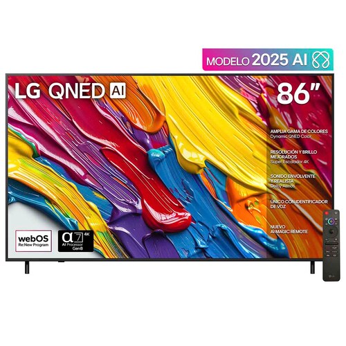 Pantalla LG 86 Pulgadas 4K Qned Ai Qned82 4K Smart Tv