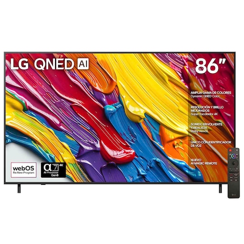 Pantalla LG 86 Pulgadas 4K Qned Ai Qned82 4K Smart Tv