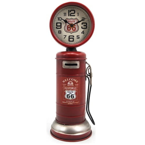Reloj de Mesa Alcancía Gasolinera Route 66 Mideko
