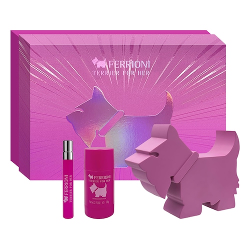 Set Eau de Parfum Ferrioni Terrier For Her (Edp 90 Ml + Perfumero 10 Ml + Deo Stick 78 G)