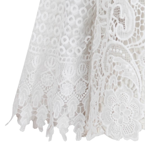 Blusa Abierta Crochet Manga Campana Basel para Mujer