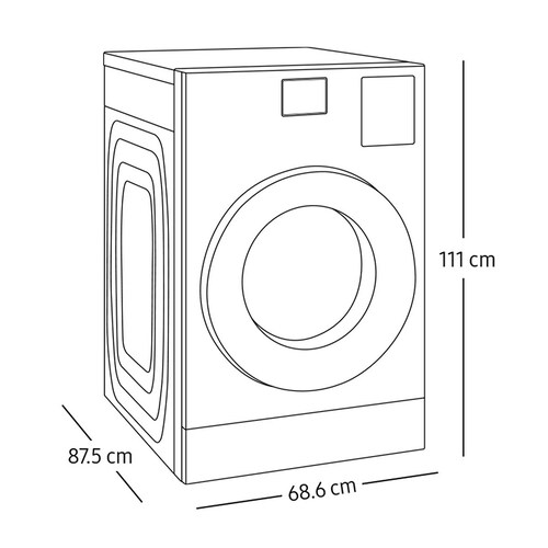 Centro de Lavado 2 en 1 Samsung Bespoke Ai Laundry Combo 4.3" Color Greige 26 / 15 Kg