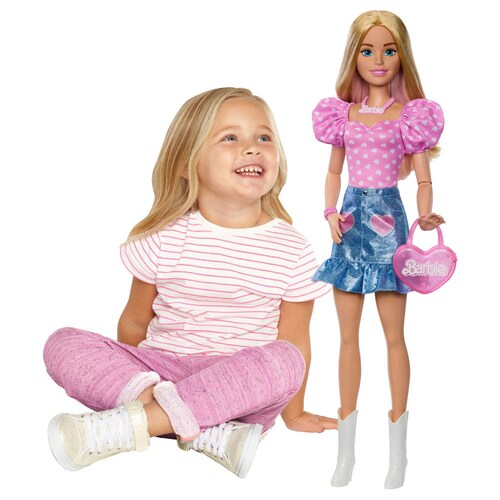 Barbie Large Dolls 71Cm Falda Mezclilla Sorpresa