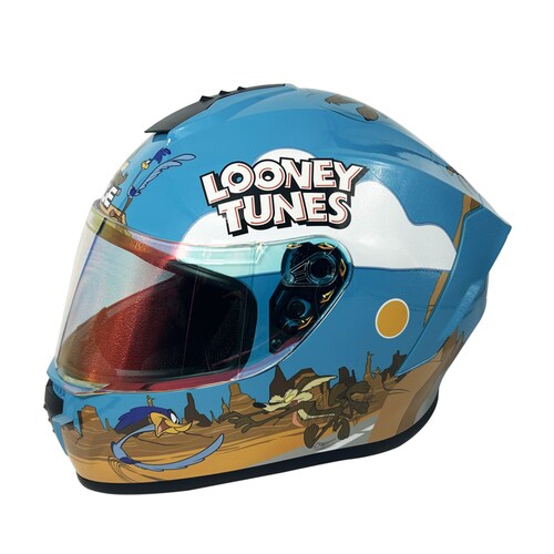 Casco Cerrado para Motociclista Looney Toons Correcaminos