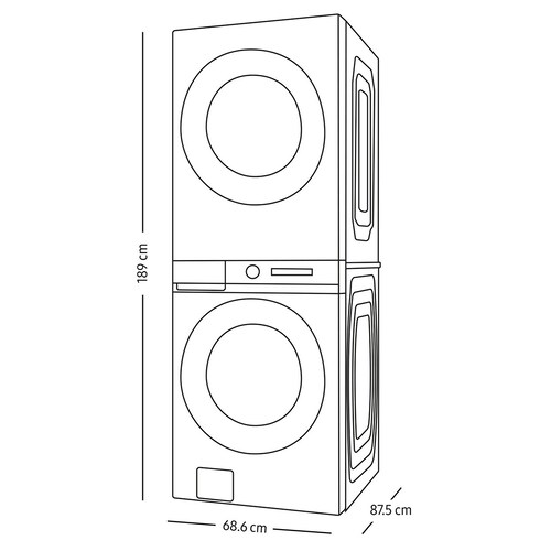 Laundry Hub 26 Kg L 24Kg S Negro Samsung Wh26Dbh700Gvax