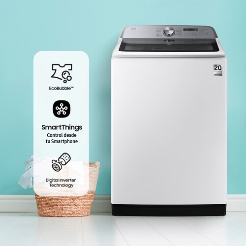 Lavadora Carga Superior 25 Kg Blanca Samsung Wa25Dg5505