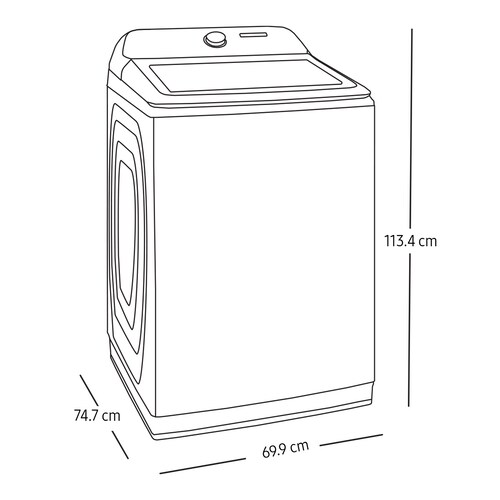 Lavadora Carga Superior 25 Kg Blanca Samsung Wa25Dg5505