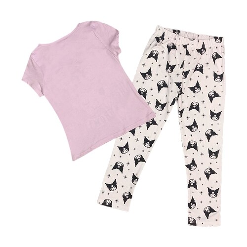 Pijama Playera y Pantalón Kuromi Hello Kitty para Niña