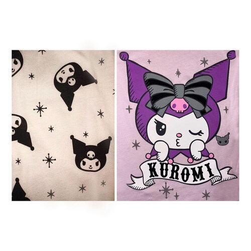 Pijama Playera y Pantalón Kuromi Hello Kitty para Niña