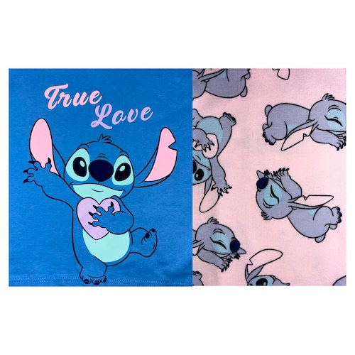 Pijama Playera Manga Corta y Pantalón Stitch Disney para Niña