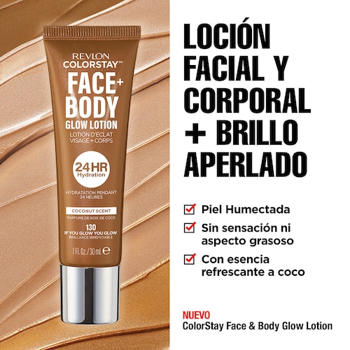 Illuminador Body Glow Lotion Face + Body Through It Revlon