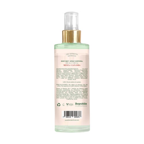 Body Mist Yuya Menta y Lavanda 236Ml