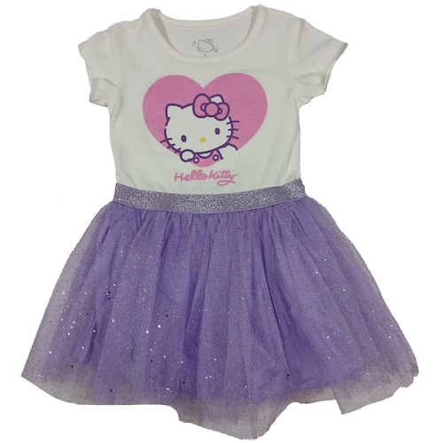 Vestido Manga Corta Hello Kitty para Niña