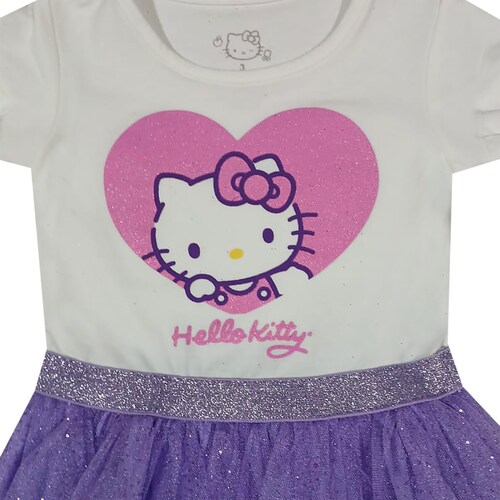 Vestido Manga Corta Hello Kitty para Niña