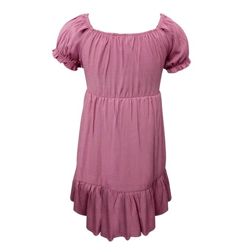 Vestido Largo 7J Kids Manga Corta para Niña