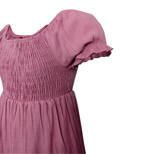 Vestido Largo 7J Kids Manga Corta para Niña