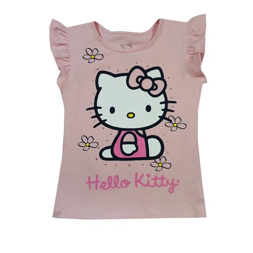 Playera Manga Corta Hello Kitty para Niña