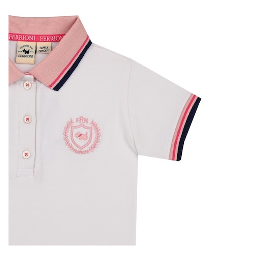Playera Tipo Polo Ferrioni Manga Corta para Niña