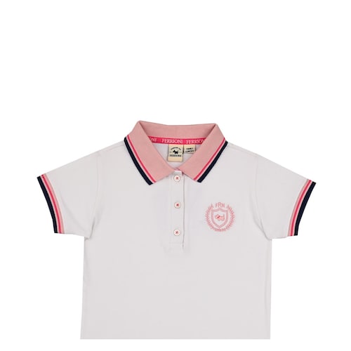Playera Tipo Polo Ferrioni Manga Corta para Niña