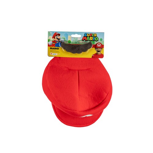 Kit de Sombrero de Mario con Bigote Unitalla Disguise
