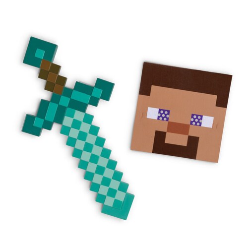 Set de Espada y Mascara Steve de Minecraft Disguise