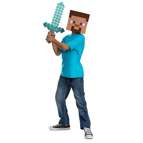 Set de Espada y Mascara Steve de Minecraft Disguise