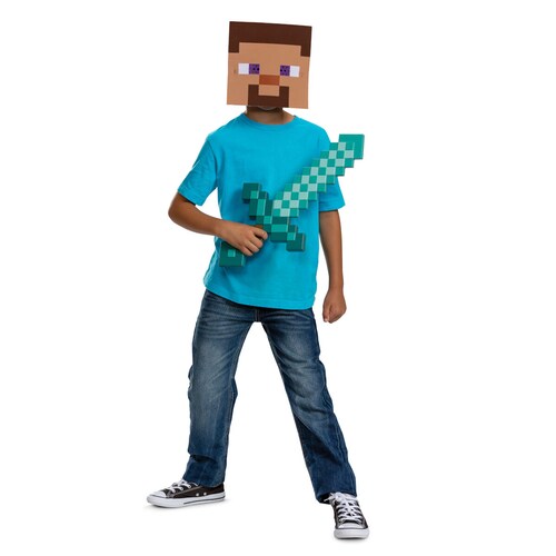 Set de Espada y Mascara Steve de Minecraft Disguise