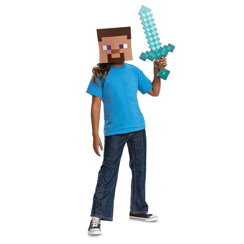 Set de Espada y Mascara Steve de Minecraft Disguise