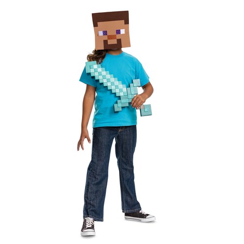 Set de Espada y Mascara Steve de Minecraft Disguise