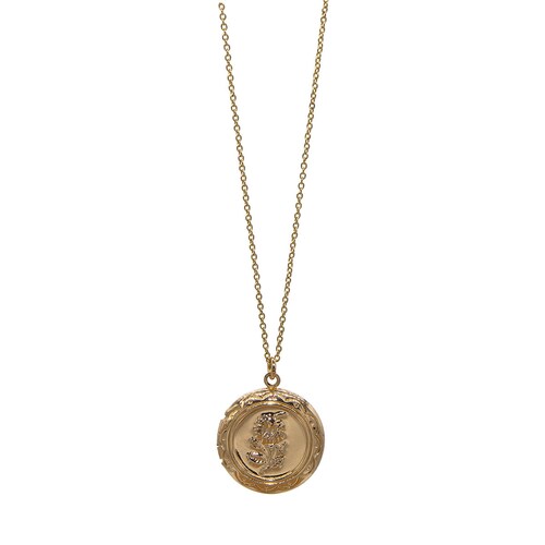 Locket Redondo de Flor Queen Victoria