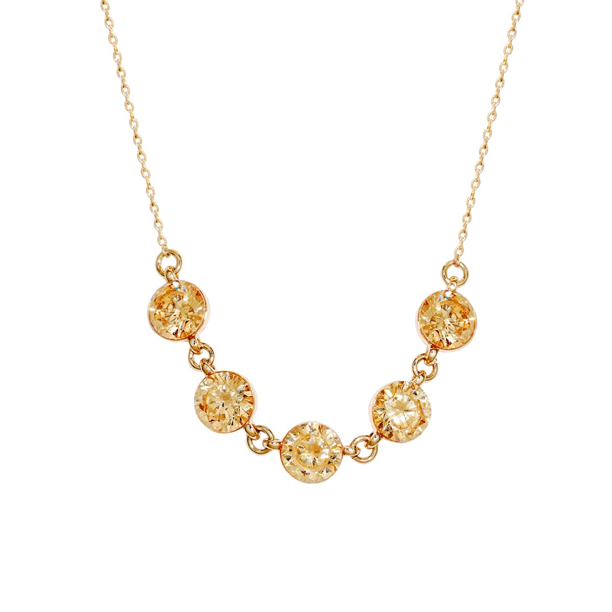 Collar Circonias Champagne Adrianne Picard Crystals