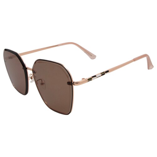 Lentes de Sol Cuadrados Westies Dorados para Mujer