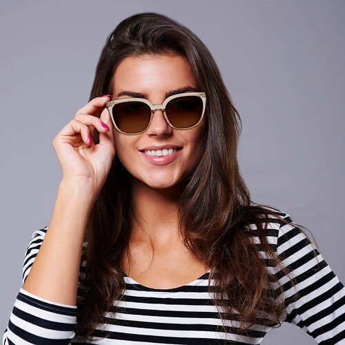 Lentes de Sol Oversized Cuadrados Westies Nude para Mujer