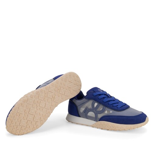 Tenis Casual con Mesh Cloe Azul 2Czv25008El