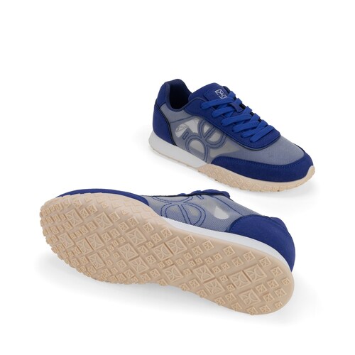 Tenis Casual con Mesh Cloe Azul 2Czv25008El