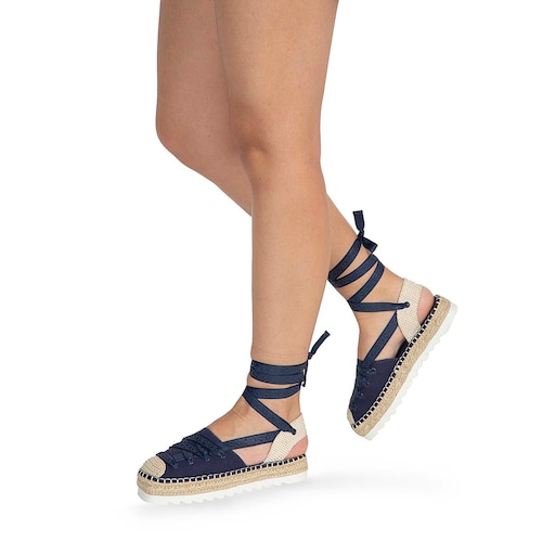 Alpargata con Tiras Ajustables Cloe Marino Cloe 2Czv25010Ma