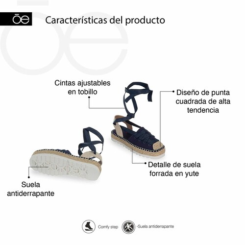 Alpargata con Tiras Ajustables Cloe Marino Cloe 2Czv25010Ma