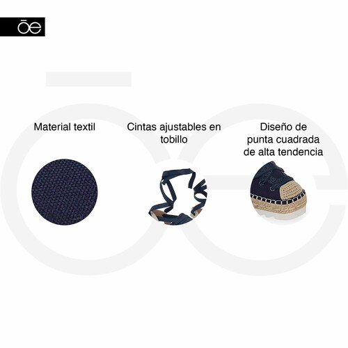 Alpargata con Tiras Ajustables Cloe Marino Cloe 2Czv25010Ma