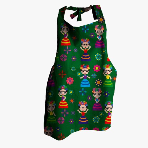 Mandil para Cocina Frida Verde Tonali