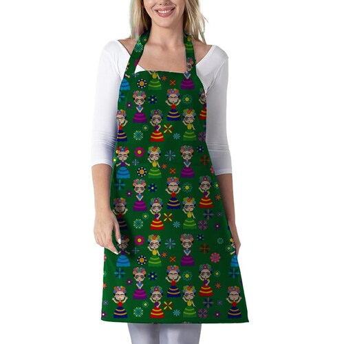 Mandil para Cocina Frida Verde Tonali