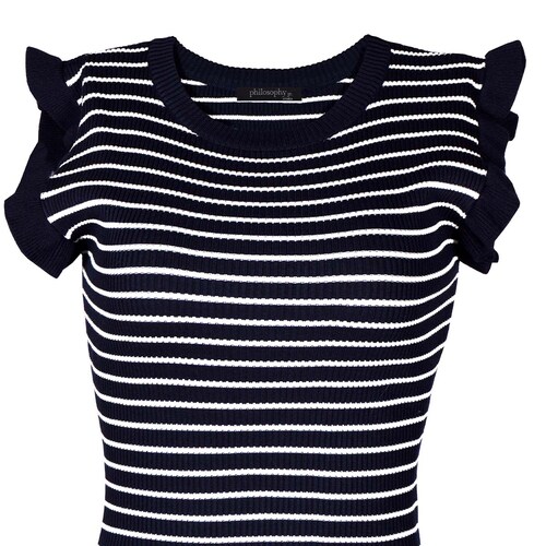 Playera Estampado a Rayas Philosophy para Mujer Junior